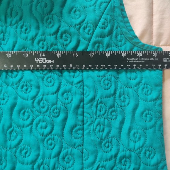 Brunswick Square Women's Teal Vest XL Full Zip Swirl Design - Picture 5 of 6